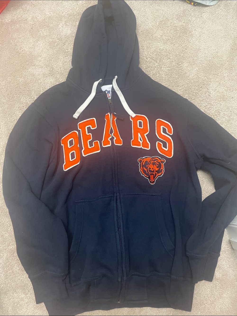 CHICAGO BEARS ZIP UP HOODIE